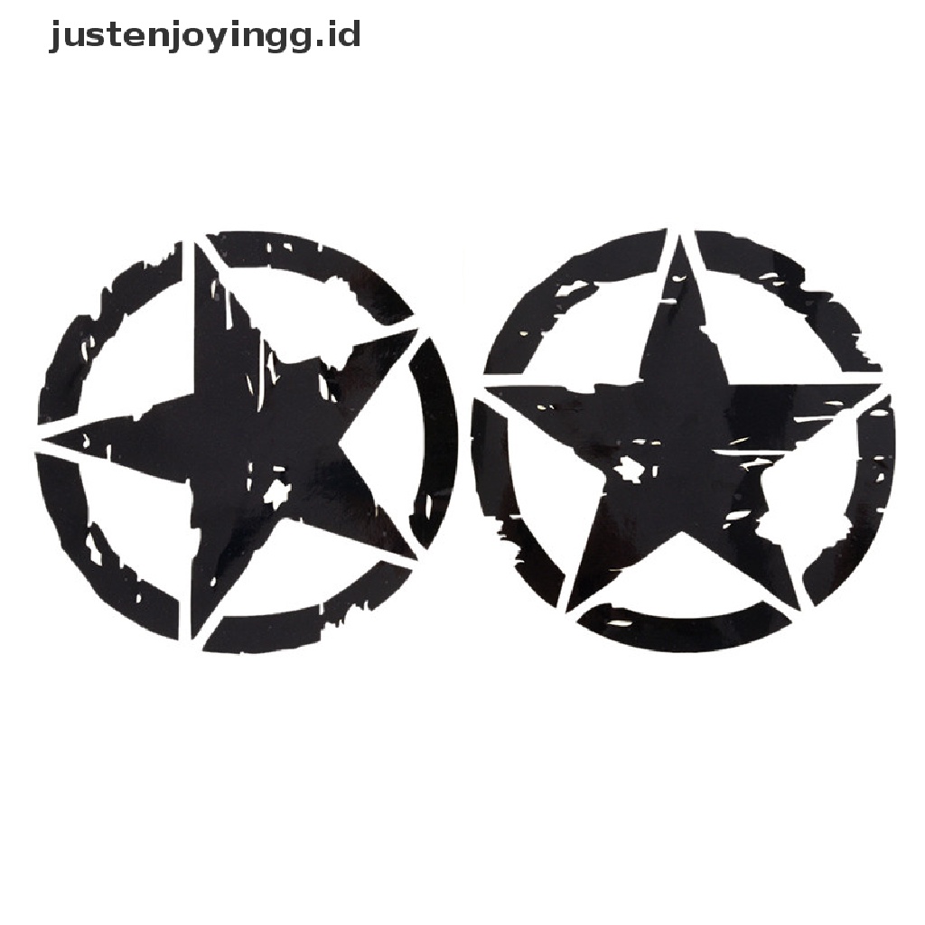 Stiker Vinyl Desain ARMY Star Ukuran 15cm X 15cm Untuk Motor / Mobil