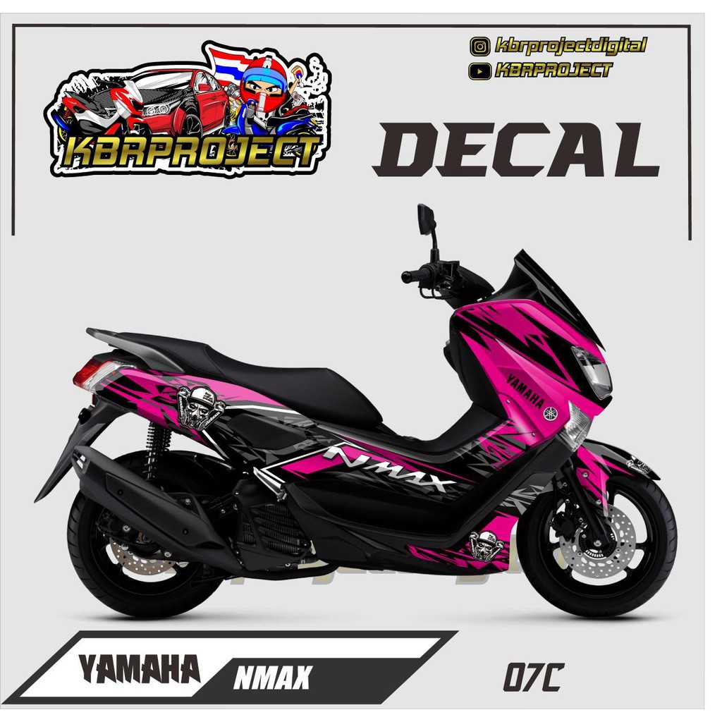 Decal Nmax Dekal Sticker Stiker Fullbody Nmax Desain Pink Custom Bebas DECAL NMAX 07C FULL BODY