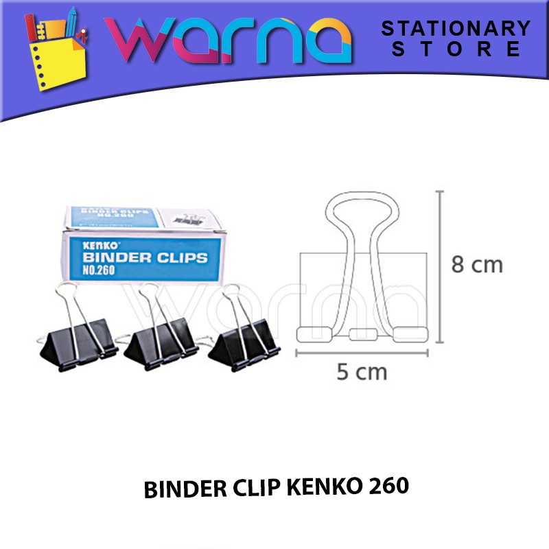 

BINDER CLIP KLIP HITAM PENJEPIT KERTAS 260