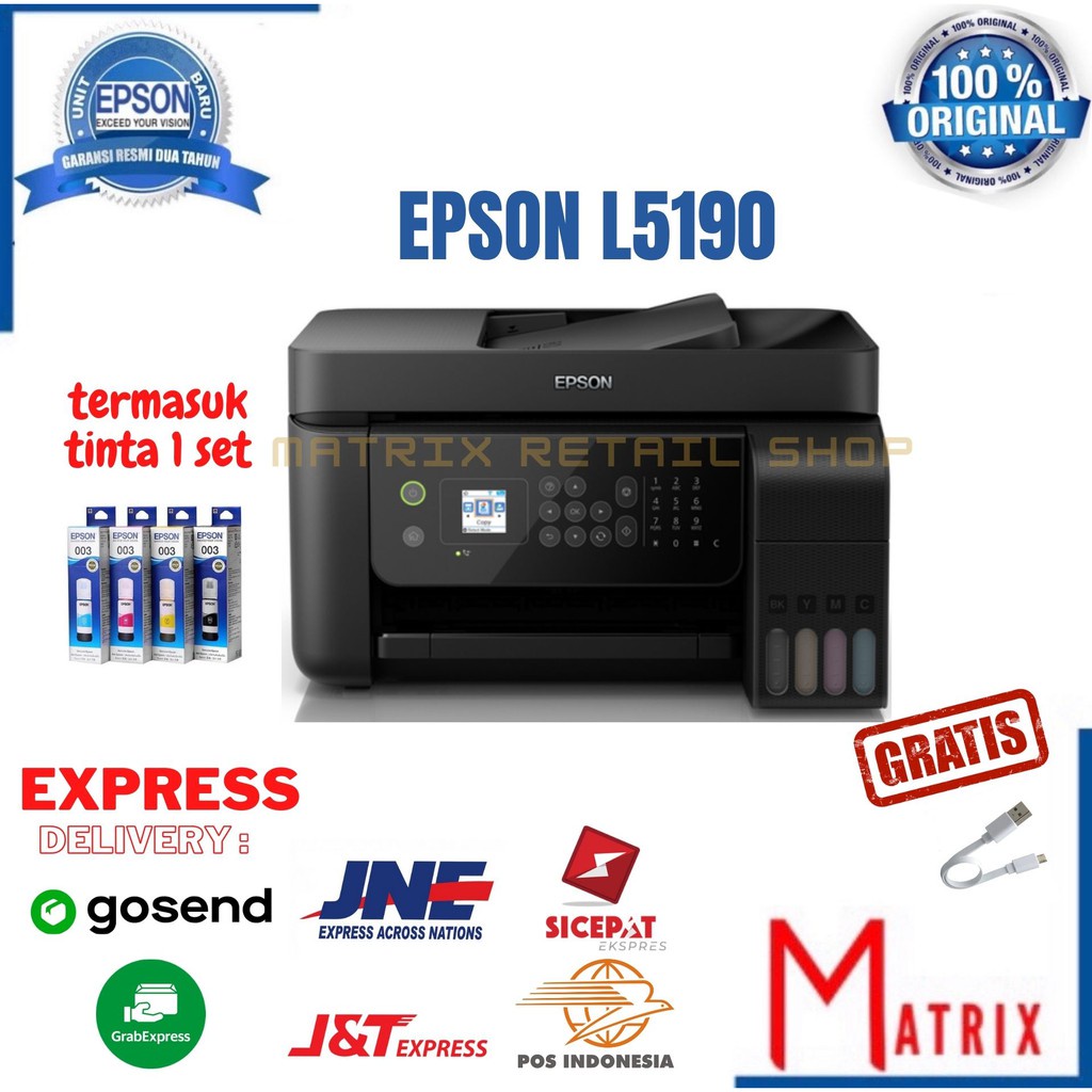 Printer epson L5190 all in one garansi 2 tahun resmi epson indonesia