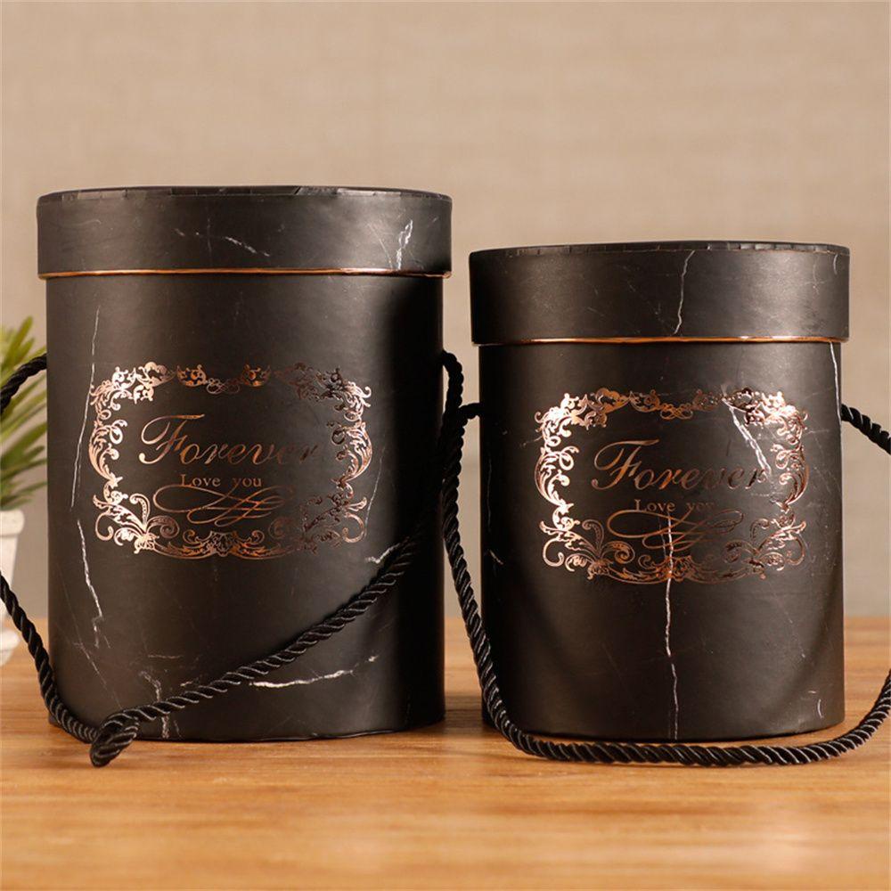 Solighter Round Flower Box Decor Storage Box Kotak Penyimpanan Barang Pernikahan