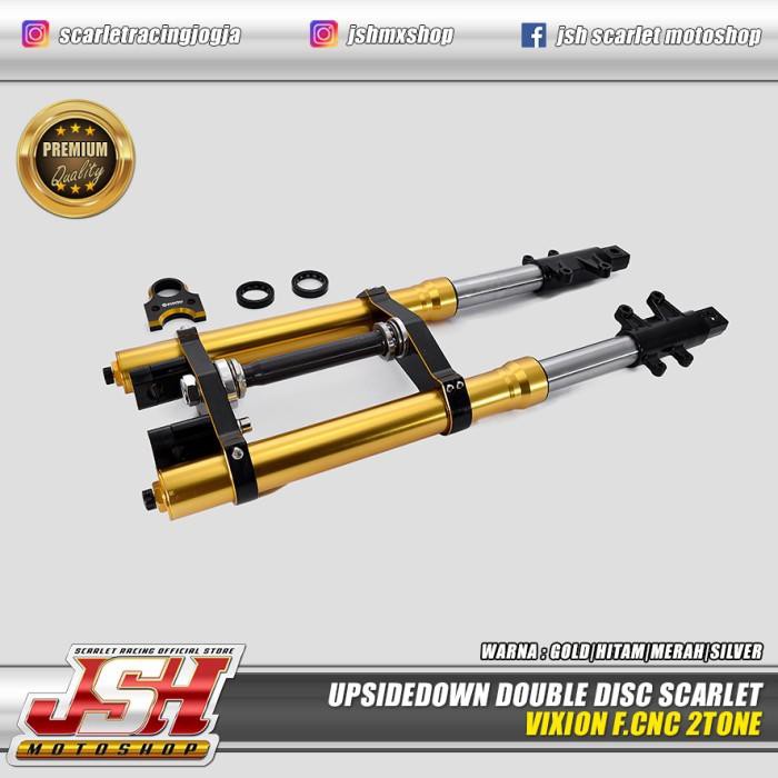 Promo Upsidedown USD Motor Vixion Double Disc SCARLET VIXION Full CNC 2 Ton Berkualitas