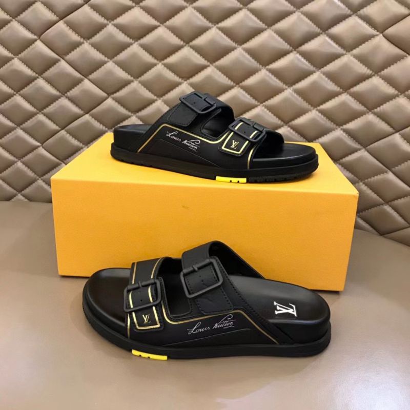 sandal vip top lv pria slide selop flat slippers cowok sendal terbaru 2022