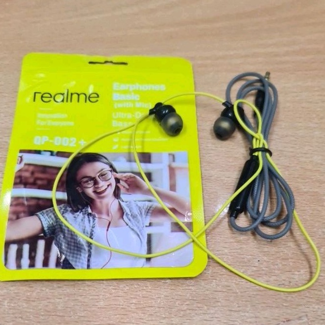 Handsfree Headset Earphone Realme Buds 2 Plus Bass With Mic