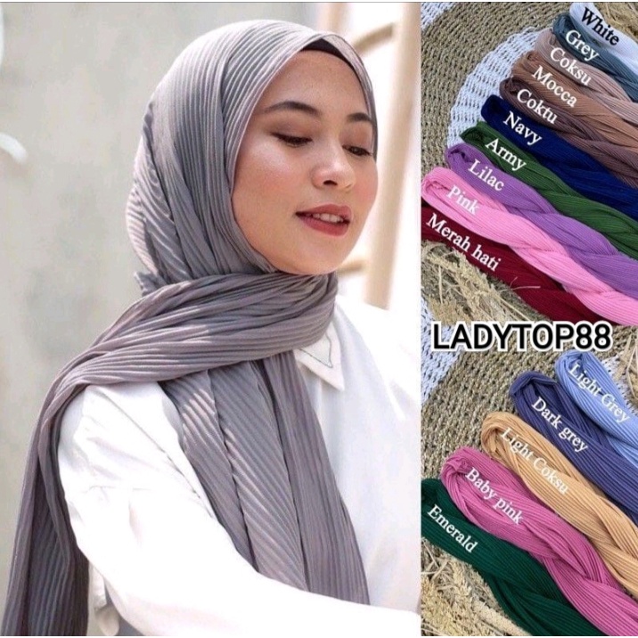 PASHMINA FULL PRISKET/ HIJAB PLISKET/KERUDUNG PASHMINA/KERUDUNG PRISKET