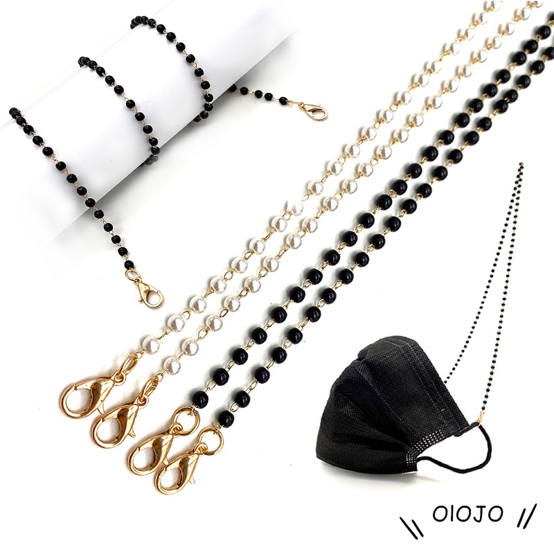 KALUNG PENGAIT MASKER MASK LANYARD NECKLACE CHAIN PEARL CANTOLAN KACAMATA STRAP KONEKTOR MASKER HEADLOOP TALI MASKER KESEHATAN ELEGAN KOREAN STYLE SR83