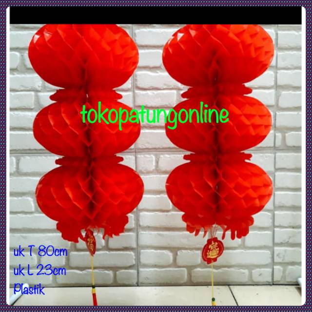 Lampion 3 Susun Imlek D23