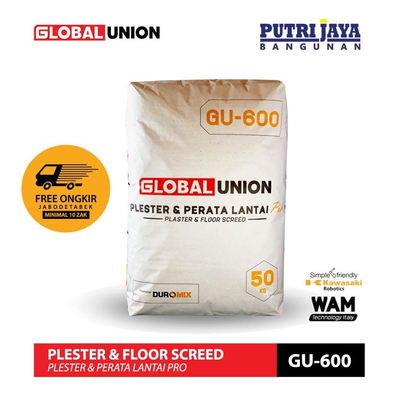 Semen Mortar Plester dan Perata Lantai Global Union