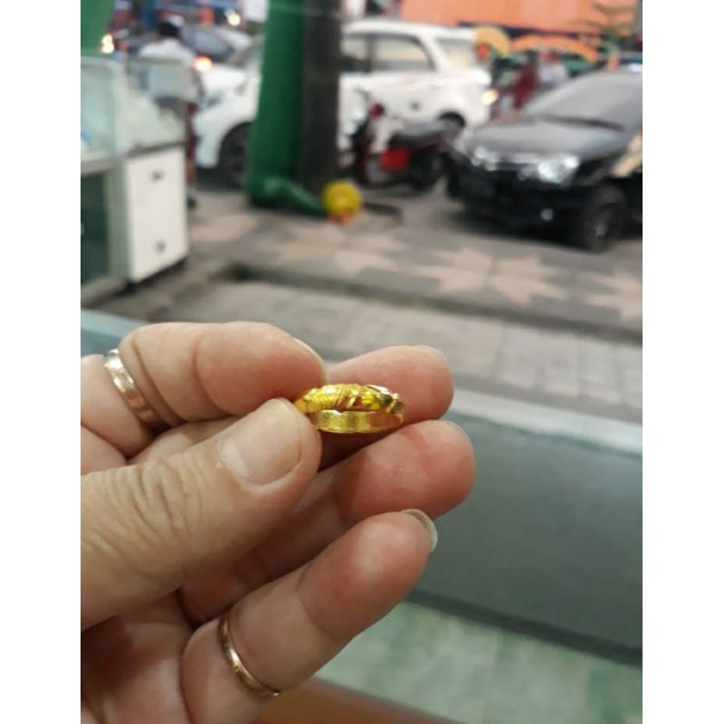 cincin kawin emas asli 24k  kadar 999,9%.
