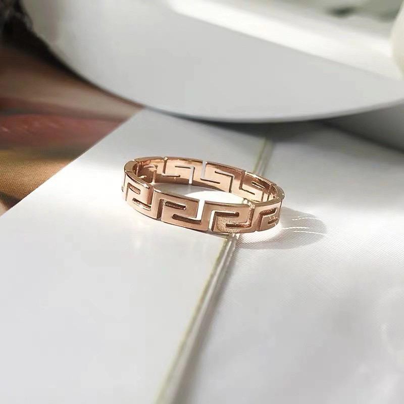 [ TERLARIS ] Cincin Titanium Mini Korea Wanita Fashion CK048 warna rose gold hadiah ultah simple