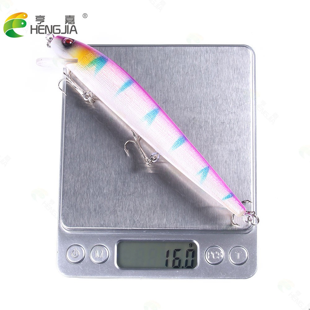 HENGJIA 1PCS Minnow Fishing Lure 14cm 15.8g Umpan Pancing Hard Diving 0.6-2.1M Fishing Bait Tackle