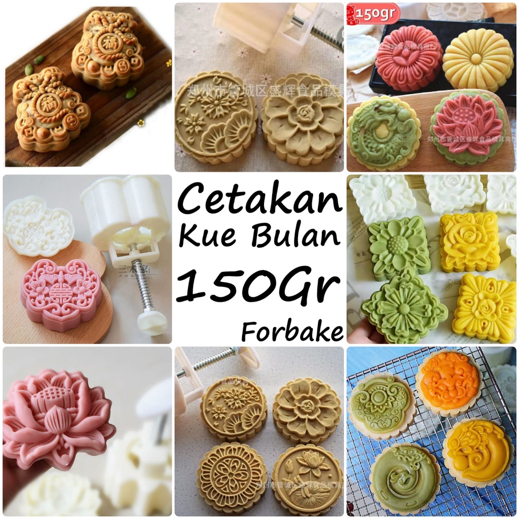 Cetakan Kue Bulan Moon Cake MoonCake Press Mold 150gr Cetakan Nastar