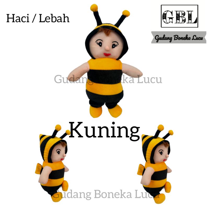 Boneka lebah / hachi / boneka lucu / boneka karakter lebah, / haci murah