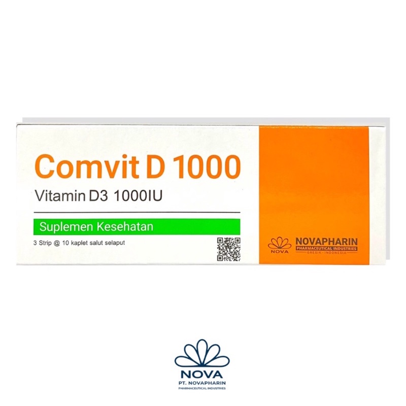 Comvit D 1000IU | Vitamin D3 1000IU | Novapharin - isi 30 Tablet