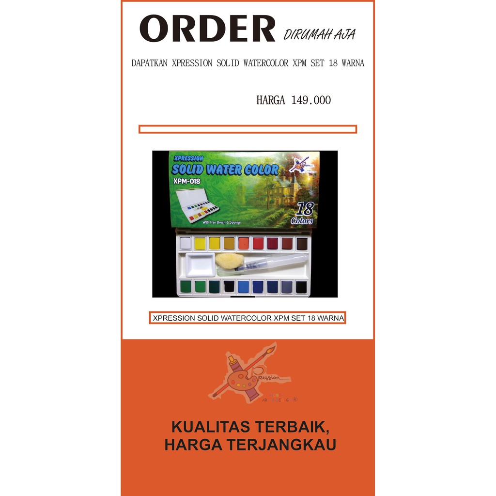 

XPRESSION SOLID WATERCOLOR XPM SET 18 WARNA