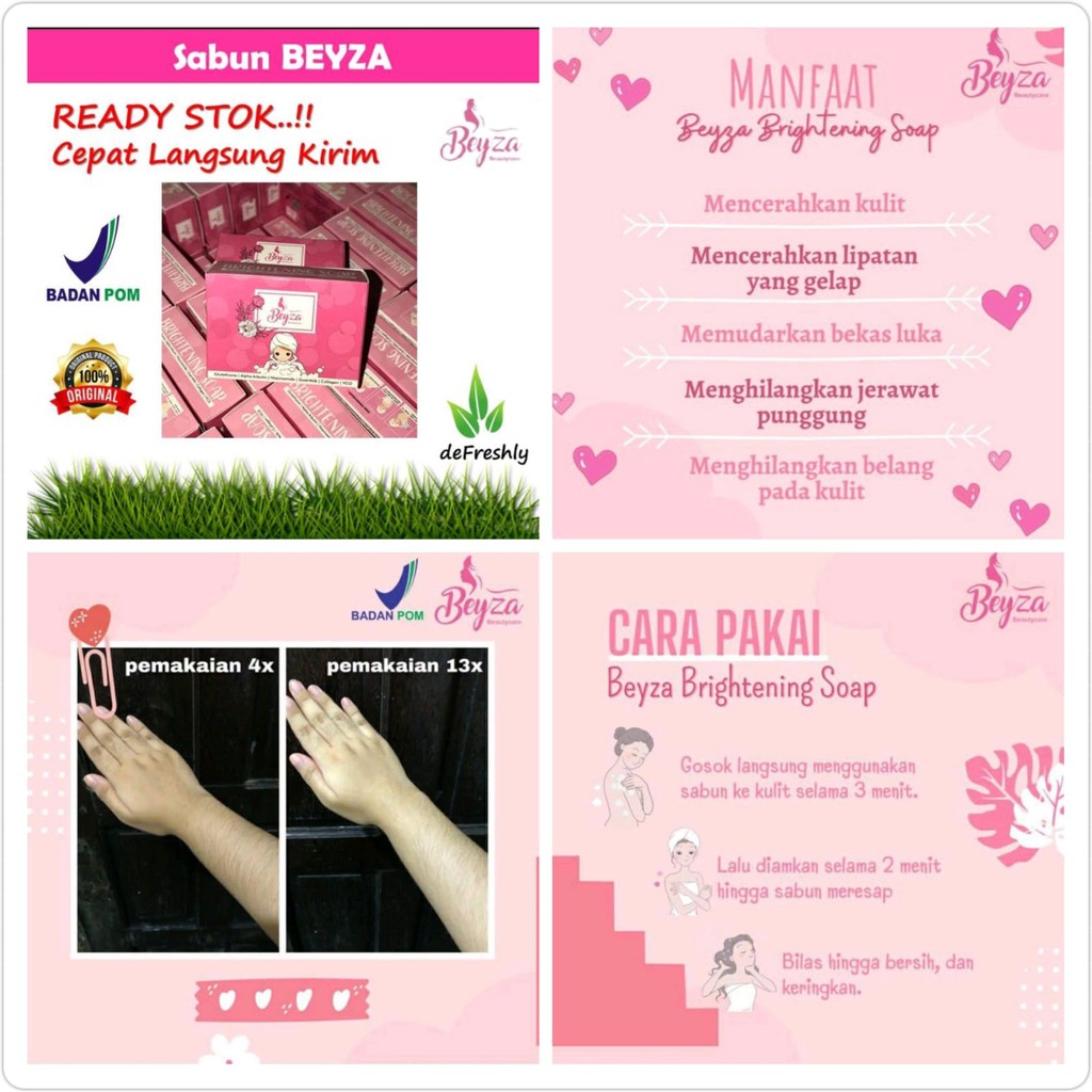 BEYZA WHITENING SOAP SABUN PEMUTIH BADAN BPOM