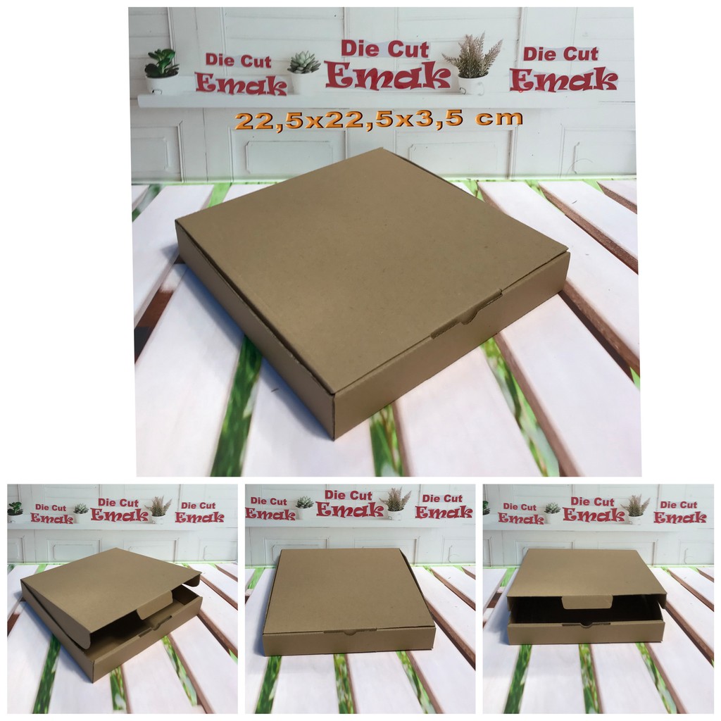 

kardus uk.22,5x22,5x3,5 cm kotak box karton Die Cut