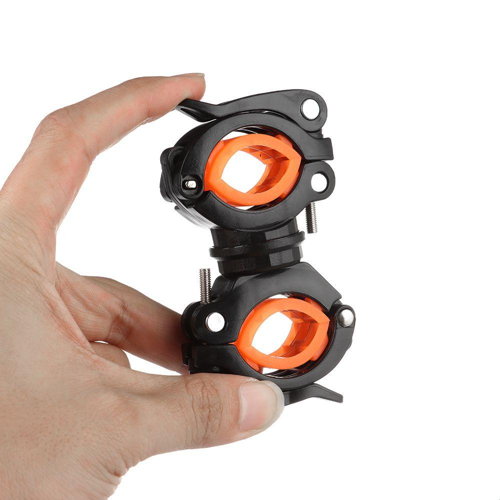 R-FLOWER Dudukan Lampu Sepeda Klip Bersepeda Klip Lampu Depan Clip 360r Swivel Torch Bracket