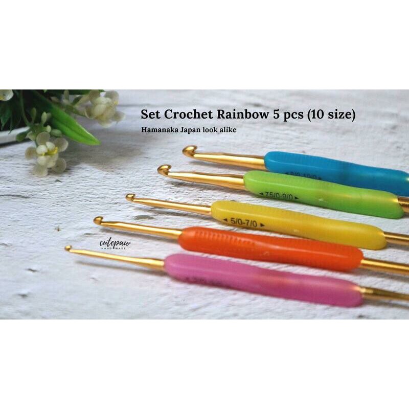 JARUM RAJUT Hakpen SET RAINBOW (Hamanaka LOOK ALIKE)| Crochet Hook