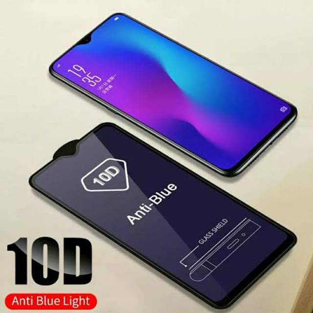 Tempered Glass 10D blue XIAOMI/10xa/Anti Minyak Pelindung Protector Cover Layar Screen Handphone Kamera