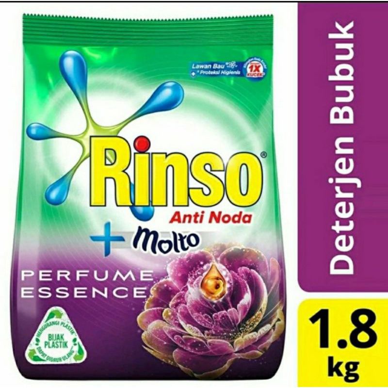 RINSO MOLTO DETERJEN ANTI NODA BUBUK PEWANGI PERFUME ESSENCE 1.8KG (UNGU)