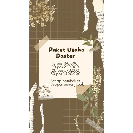Paket Usaha Daster