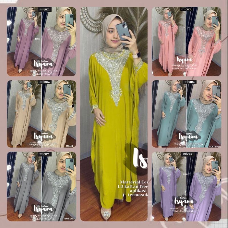 isyana kaftan by mieux/gamis/kaftan