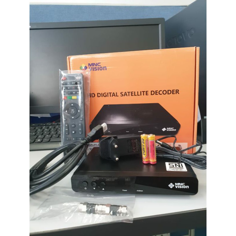 DEKORDER TV MERK MNC VISION (INDOVISION) JUAL PUTUS TANPA IURAN BULANAN FULL SET TANPA ODU (LNB,VC)