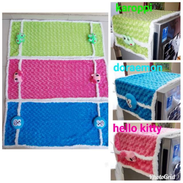Alas kulkas - Alas kulkas karakter - Cover kulkas - hiasan kulkas - Bahan bulu halus