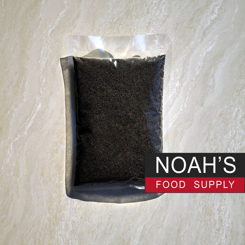 

TEPUNG WIJEN HITAM - TOASTED BLACK SESAME POWDER 1 KG - BUBUK WIJEN HITAM 1 KG