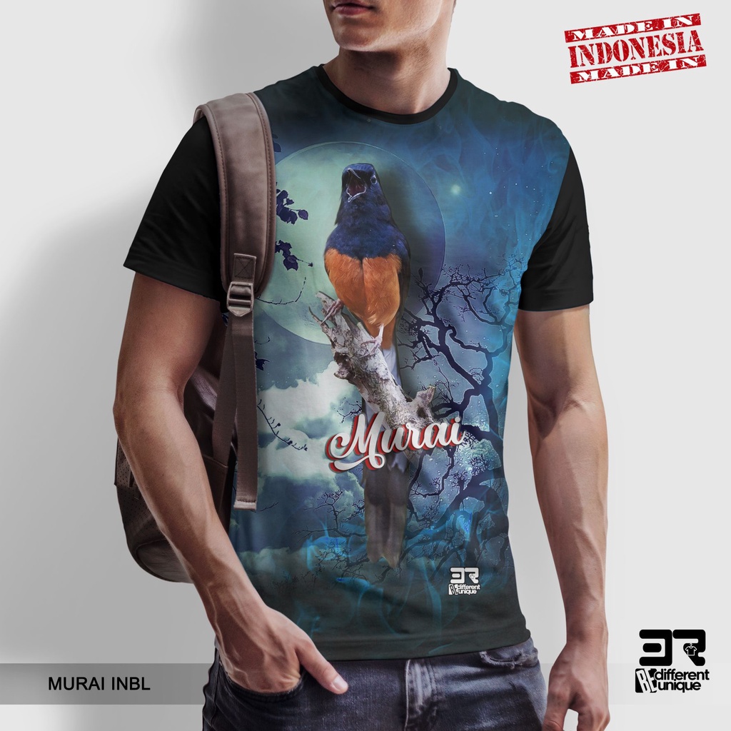 [ COD ] KAOS PRINTING GAMBAR BURUNG MURAI INBL - BAJU KICAU MANIA LOVERS MURAI BATU MEDAN DISTRO ORI