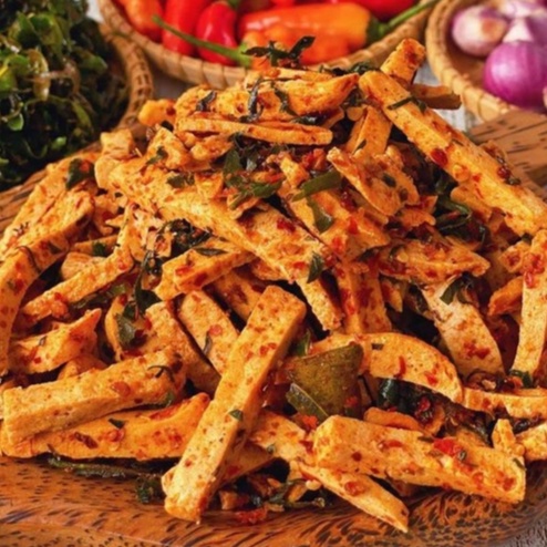 Basreng Pedas Daun Jeruk - Basreng Viral - Baso Goreng Pedas - Keripik Basreng Original dan Pedas 1kg-1