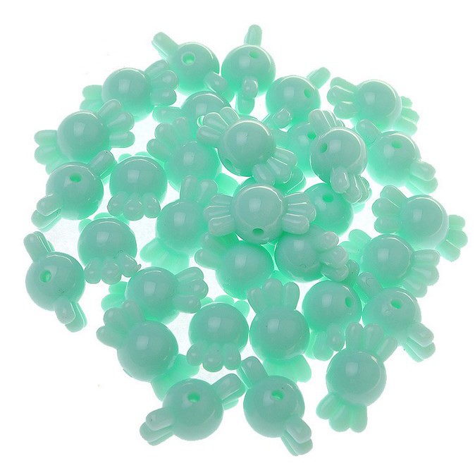 20 Pcs Manik-Manik Akrilik Bentuk Permen Warna-Warni Ukuran 10x16mm Untuk Membuat Perhiasan Handmade DIY