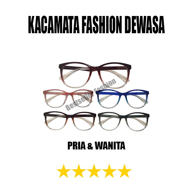 Kacamata Fashion Bingkai Gradasi  Bentuk Oval Untuk Pria Dan Wanita Kacamata Gaya Korea Unisex NOCASE