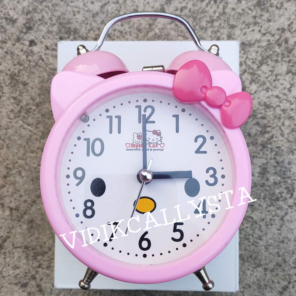 JAM WEKER JAM BEKER ALARM UNIK KARAKTER HELLO KITTY JAM UNTUK KADO LUCU