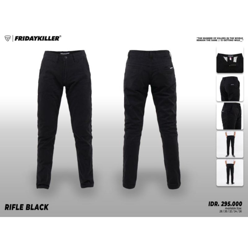 Celana chino keren by Fridaykiller| RIFLE BLACK