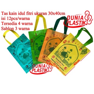 

Goodie Bag Spunbond Idul Fitri tas kain tenteng LEBARAN Handle 30x40cm IDUL FITRI