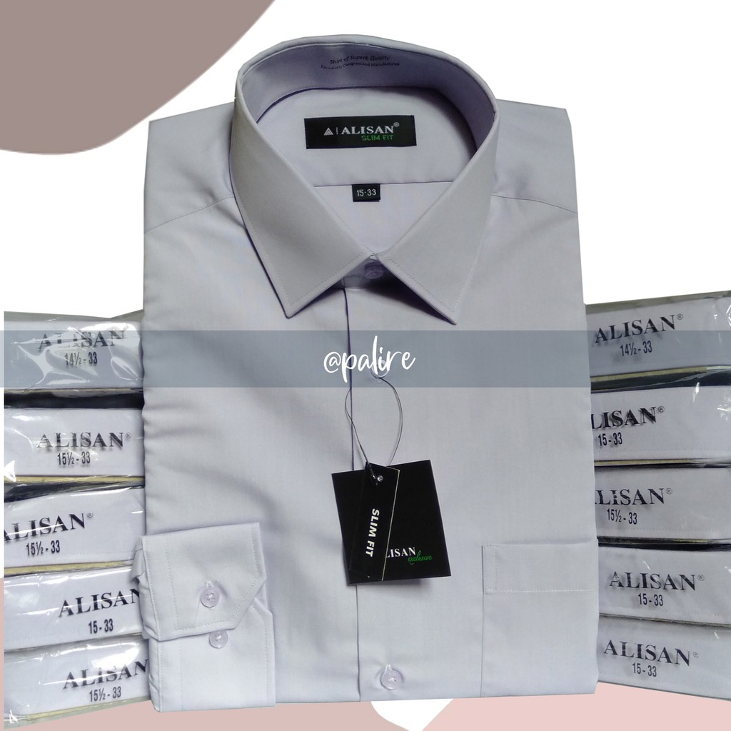 KEMEJA ALISAN UNGU LENGAN PANJANG SLIMFIT UNGU1