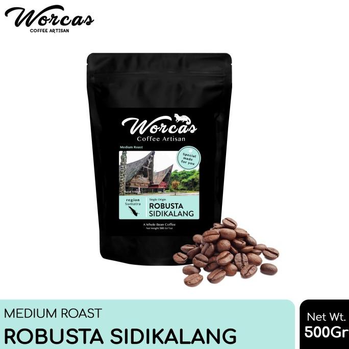 

[ COD ] WORCAS Kopi Robusta Sidikalang 500 Gram - Medium Roast PROMO SPECIAL Kode 195