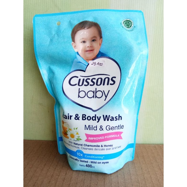 CUSSONS BABY HAIR&amp;BODY WASH MILD&amp;GENTLE, BABY BATH SOFT&amp;SMOOTH, FRESH&amp;NOURISH 400ML