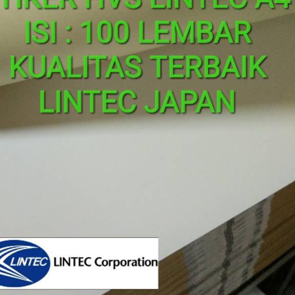 

[TERLARIS] Kertas stiker hvs LINTEC A4 ISI 100 LEMBAR