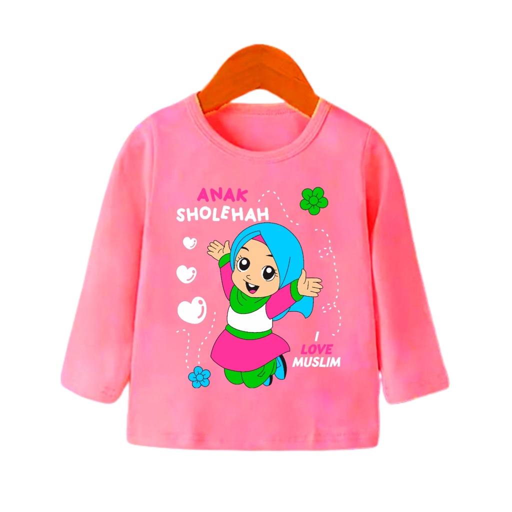 kaos anak perempuan lengan panjang muslimah 28