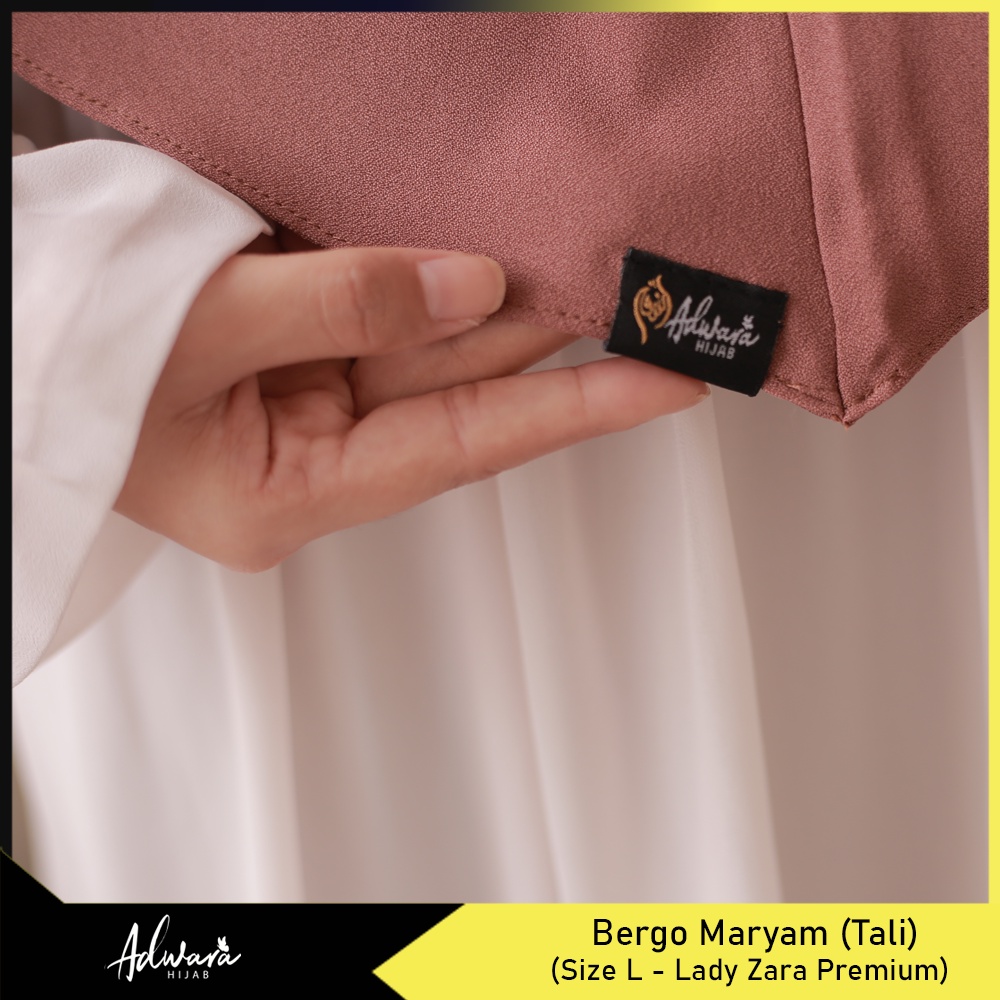 ADWARA HIJAB - Jilbab Bergo Tiara L Bahan Lady Zara Premium