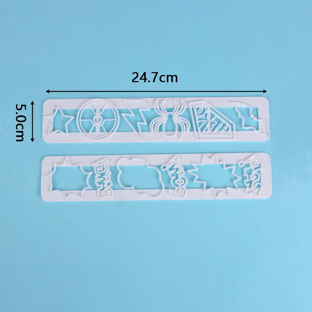 CHOOKYY Chookyy 2pcs /set Cetakan Embos Bakery Sugarcraft Baking Tools Cookie Cutter