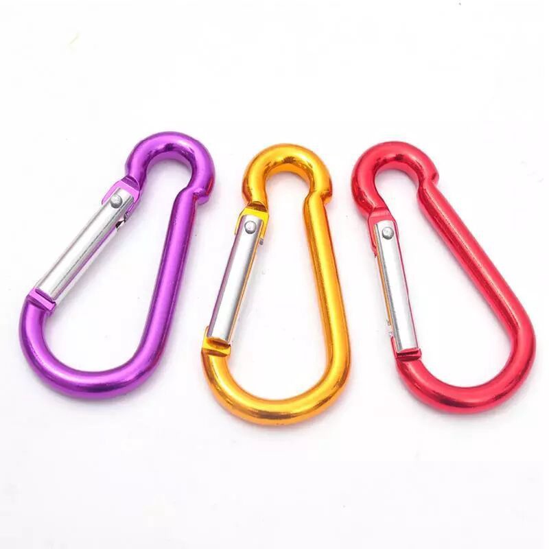 5 Pcs Gantungan Kunci Carabiner Bahan Stainless Steel Untuk Climbing Camping Hiking Outdoor