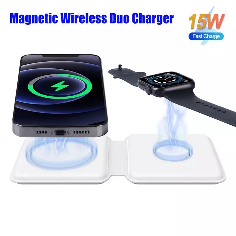 ELAVO Original Wireless FAST charger travel DOCK Handphone Universal HP Samsung S21 s7 edge s20 iphone 11 13 Xr 12 Folded apple watch 7 6 5 airpods 2 pro Duo