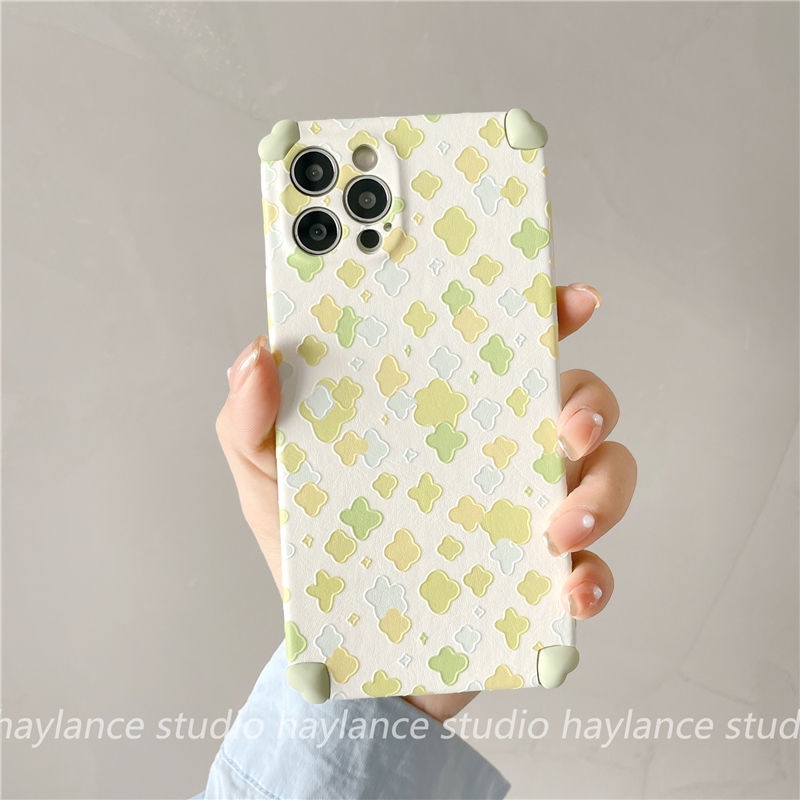 Case Bahan Silikon Motif Empat Sudut Hati Untuk IPhone 7 8Plus 11 12promax X XS XR 11 Mpax