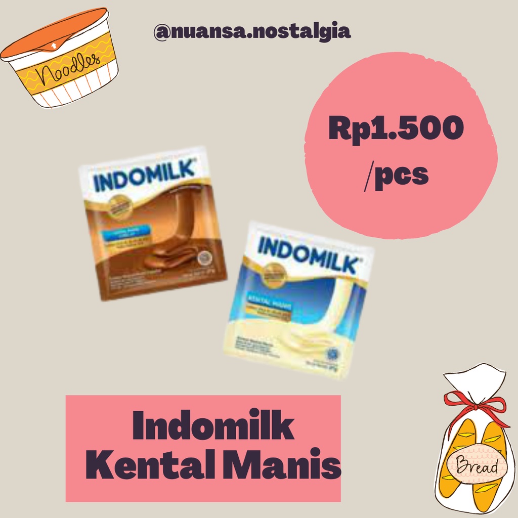 

TERMURAH! Susu Indomilk Kental Manis Sachet - Rasa Cokelat dan Vanila