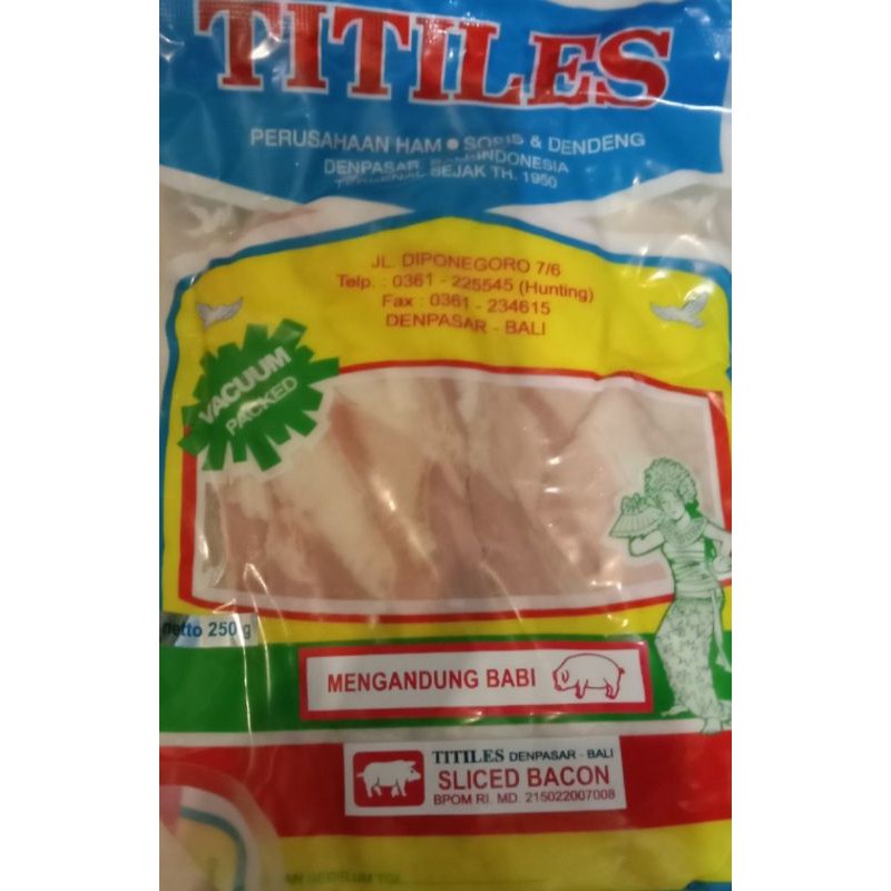 

Bacon Titiles 250 Gram