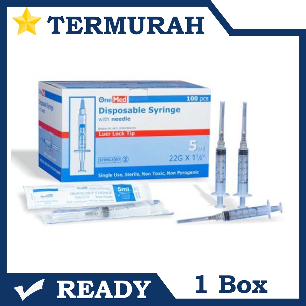 1 Box Spuit Ukuran 5cc Onemed